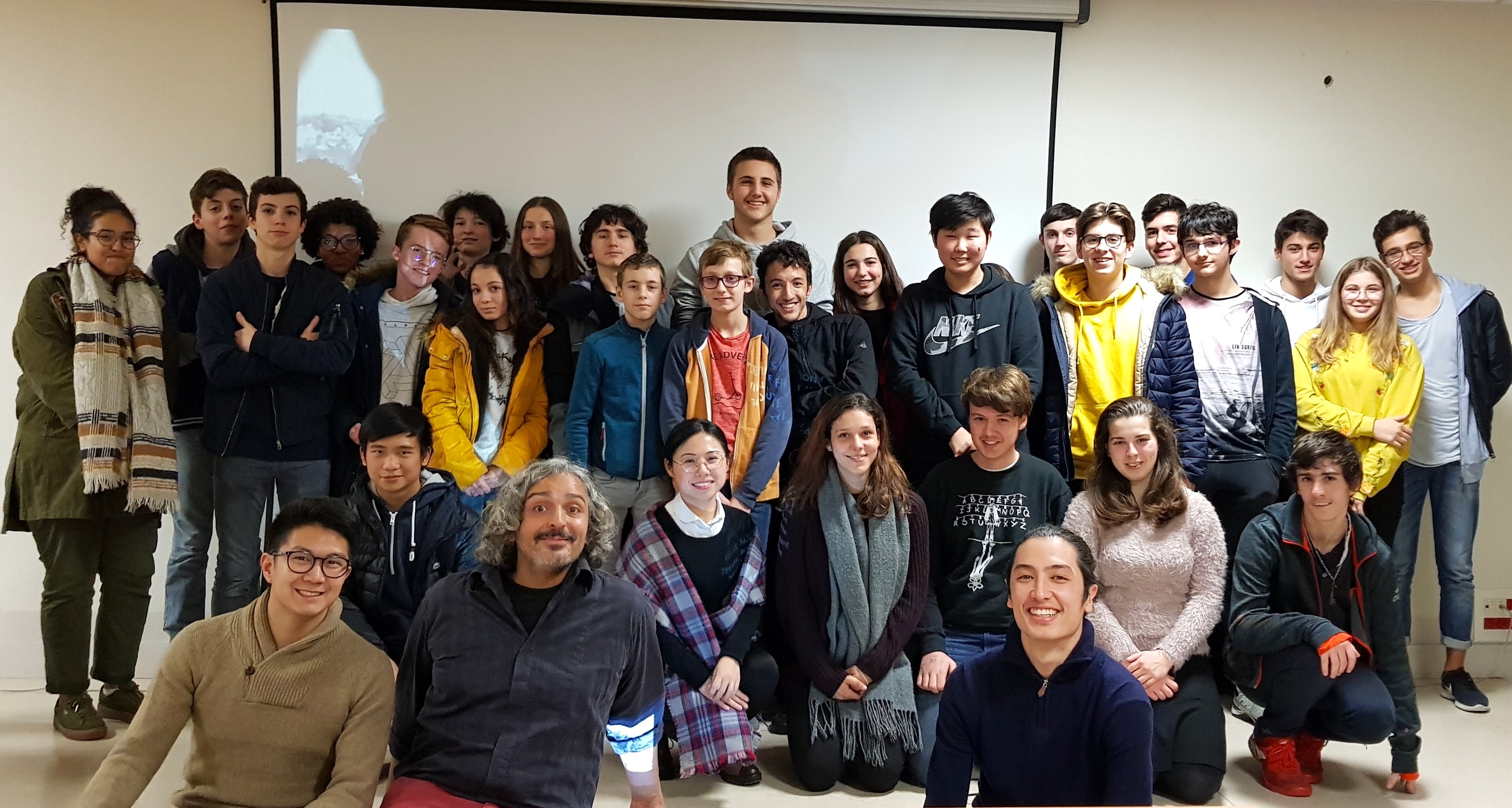  Karim avec Daniel et David au Lycée Branly à Lyon