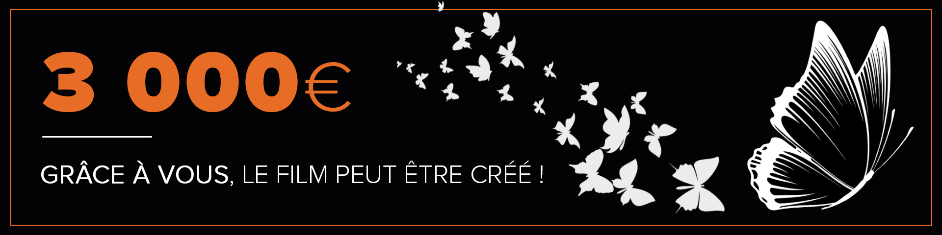 3 000€ Grâce à vous, le film peut être créé !